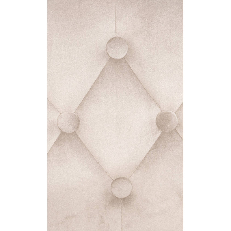 Tabouret de bar Dublin, velours, chrome crème