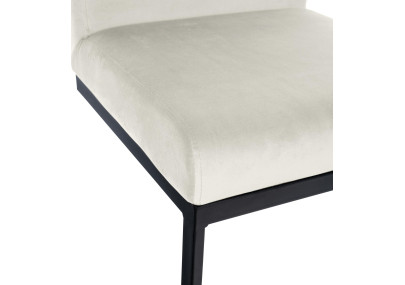 Tabouret de bar Hopewell velours B crème