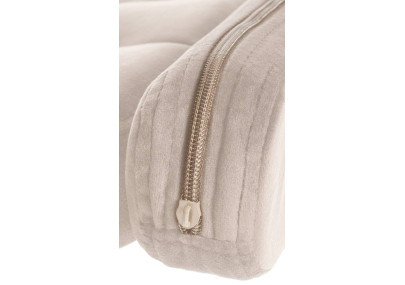 Sgabello da bar in velluto Dublin, nero e crema