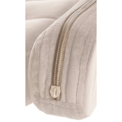 Banqueta de bar Dublin em veludo, preta e creme