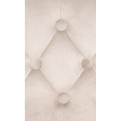 Tabouret de bar Dublin en velours, noir et crème