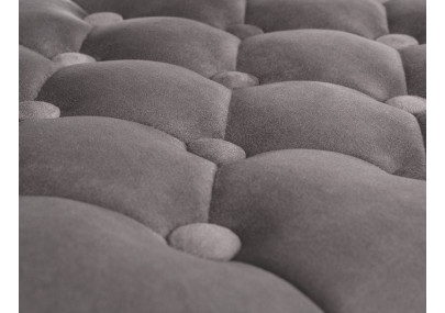 Taburete de bar Dublin en terciopelo negro y gris