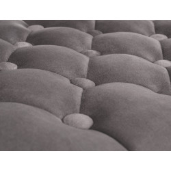 Banqueta Dublin em veludo preto e cinza