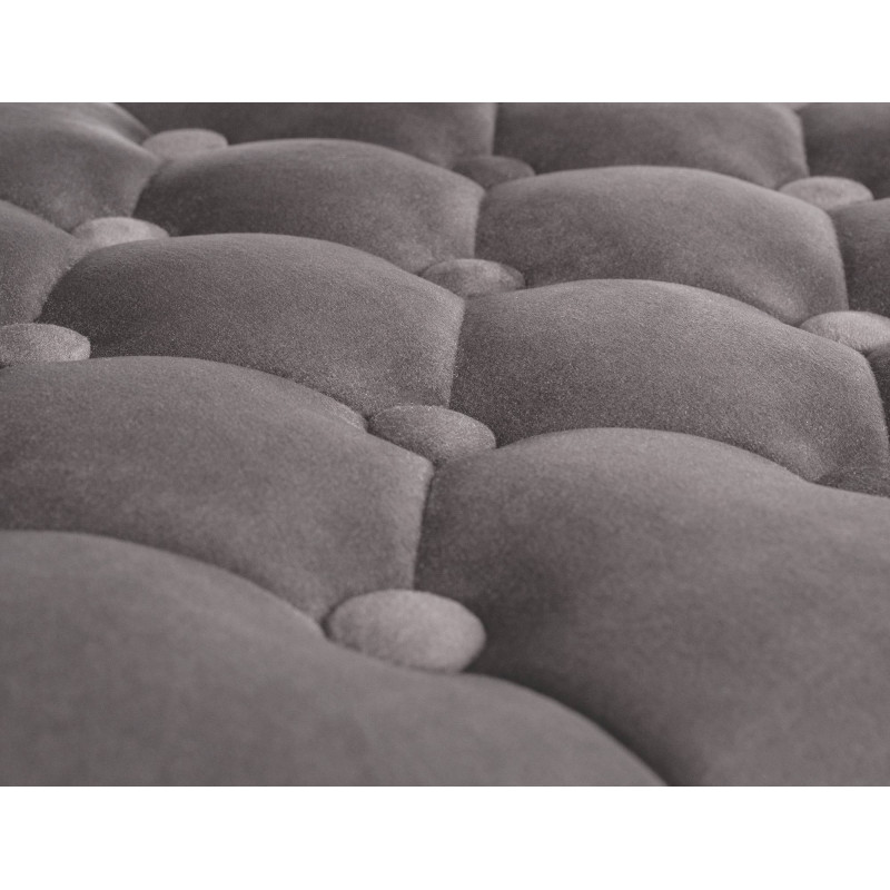 Taburete de bar Dublin en terciopelo negro y gris