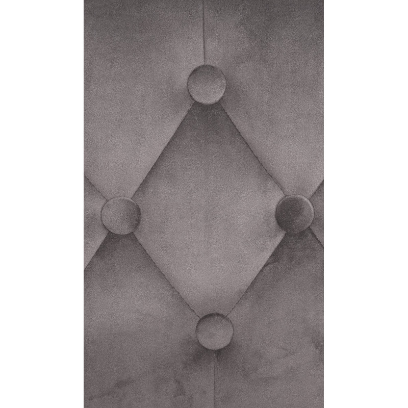 Banqueta Dublin em veludo preto e cinza