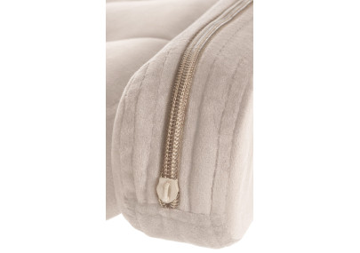 Taburete de bar Dublin Velvet, blanco/crema