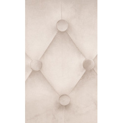 Tabouret de bar Dublin en velours blanc crème