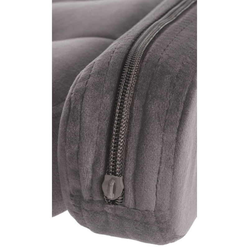 Tabouret de bar Dublin en velours blanc gris