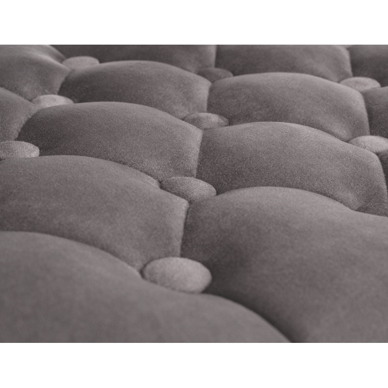 Sgabello da bar Dublin, velluto, bianco/grigio