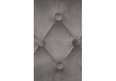 Tabouret de bar Dublin, velours, blanc/gris