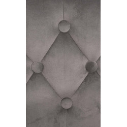 Tabouret de bar Dublin, velours, blanc/gris