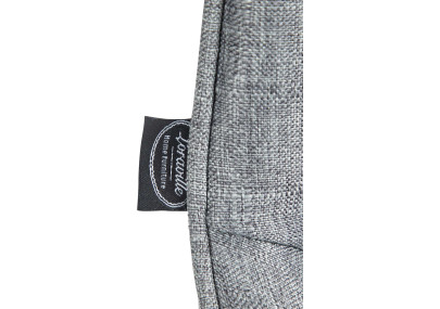 Sgabello da bar Vonore, tessuto, grigio cromo