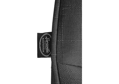 Taburete de bar Vonore, tapizado: negro/gris oscuro