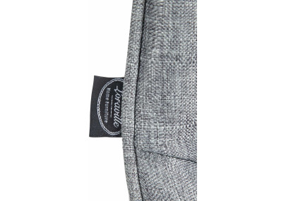 Taburete de bar Vonore, tapizado, blanco/gris