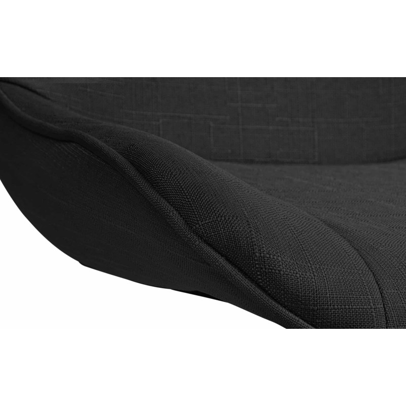 Tabouret de bar Vonore, tissu blanc noir