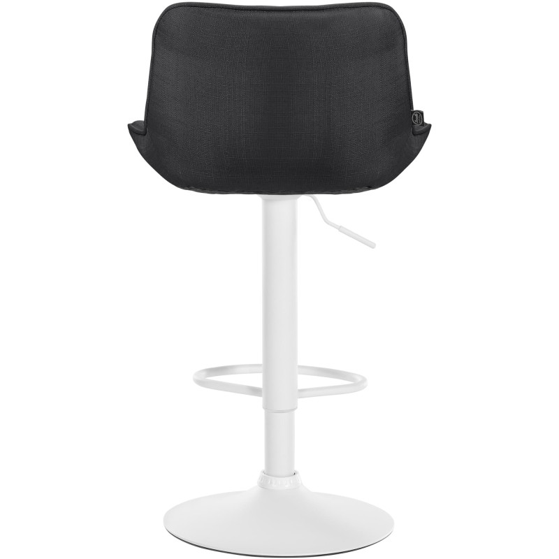 Tabouret de bar Vonore, tissu blanc gris foncé