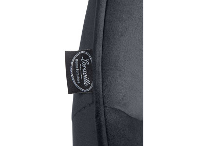 Taburete de bar Vonore, terciopelo, negro