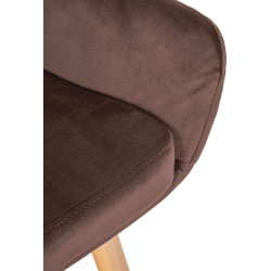 Ensemble de 2 tabourets de bar Grant en velours café