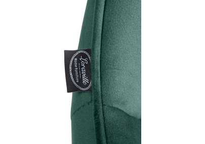 Taburete de bar Vonore de terciopelo, blanco/verde