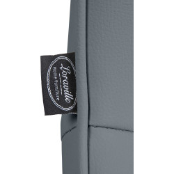 Sgabello da bar Vonore, similpelle, grigio cromo