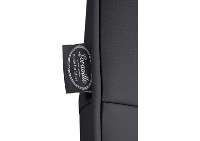 Tabouret de bar Vonore, similicuir, noir