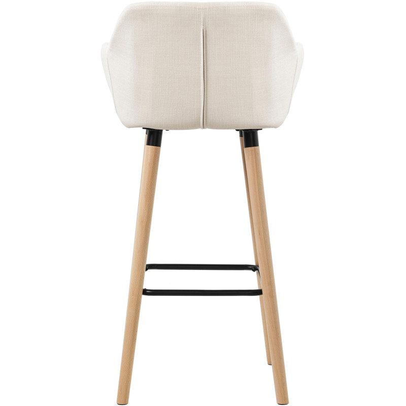 Taburete de bar Grant, tapizado en tela beige