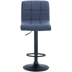 Set di 2 sgabelli da bar Calma tessuto nero blu
