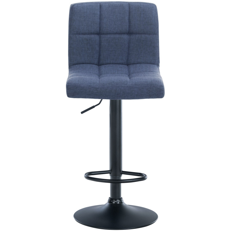 Lot de 2 tabourets de bar Calma en tissu noir bleu