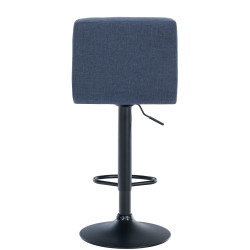 Lot de 2 tabourets de bar Calma en tissu noir bleu