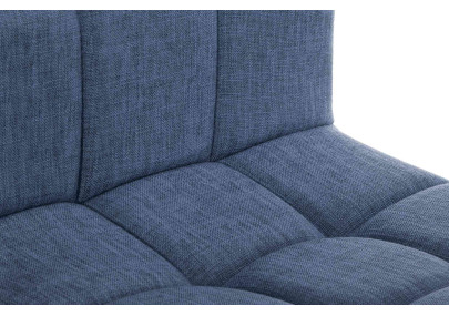 Conjunto de 2 banquetas Calma em tecido preto e azul.