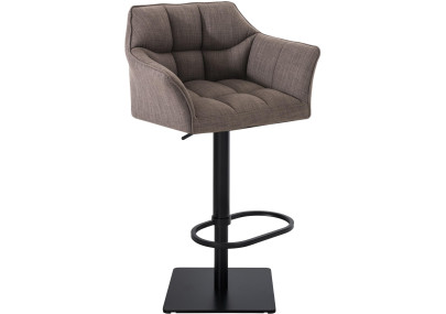 Tabouret de bar Damaso B, tissu gris