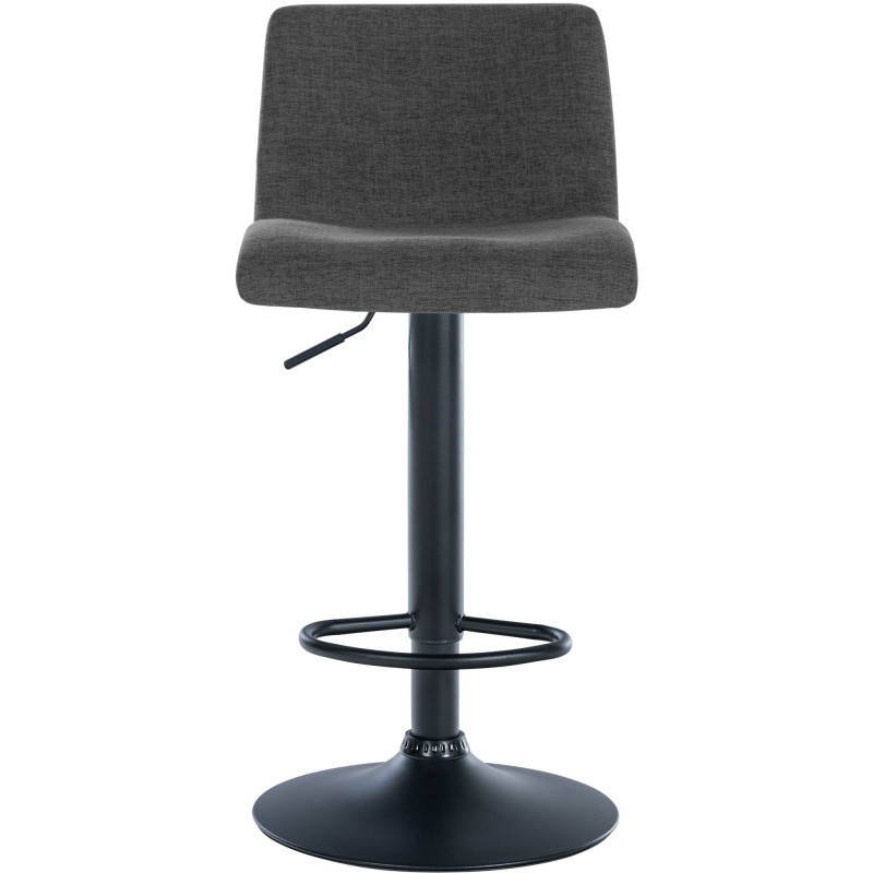 Ensemble de 2 tabourets de bar Branford en tissu gris foncé