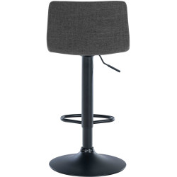 Ensemble de 2 tabourets de bar en tissu Branford gris foncé
