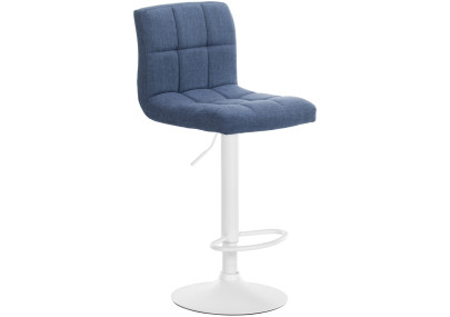 Conjunto de 2 banquetas Calma em tecido branco/azul