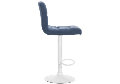 Ensemble de 2 tabourets de bar Calma en tissu blanc/bleu