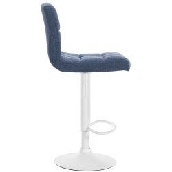 Ensemble de 2 tabourets de bar Calma en tissu blanc/bleu
