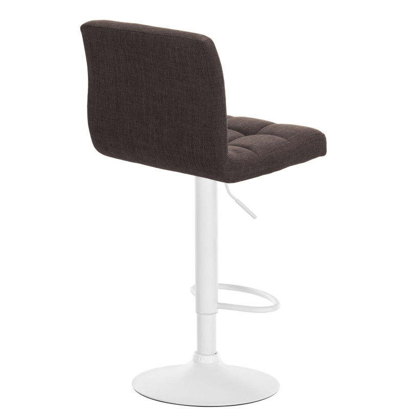 Ensemble de 2 tabourets de bar Calma, tissu blanc brun