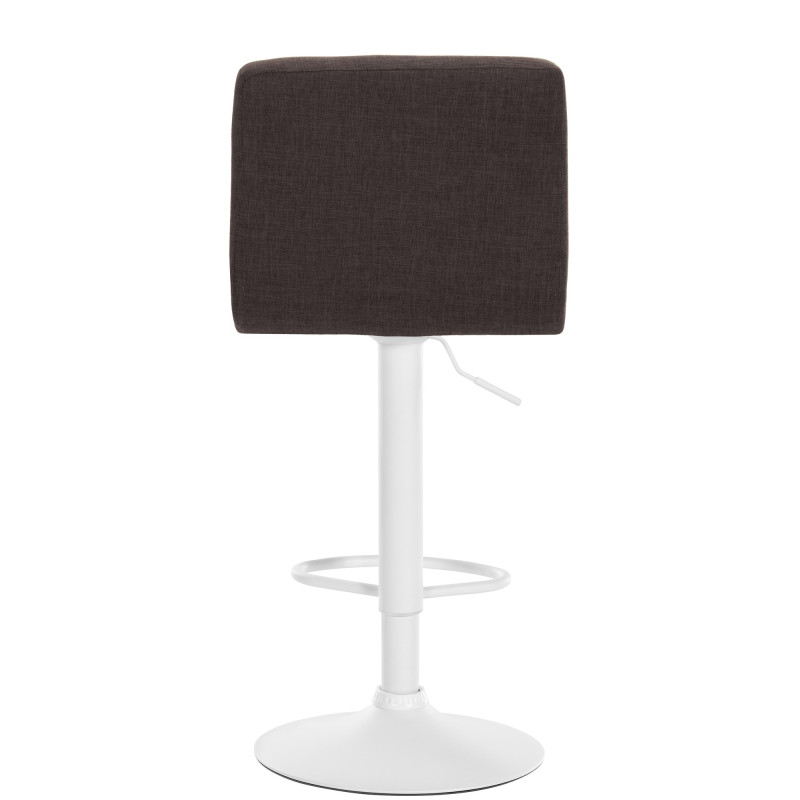 Ensemble de 2 tabourets de bar Calma, tissu blanc brun