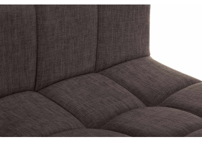 Ensemble de 2 tabourets de bar Calma en tissu blanc et marron