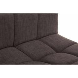 Ensemble de 2 tabourets de bar Calma, tissu blanc brun