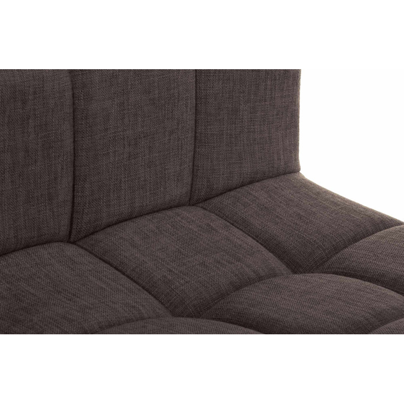 Ensemble de 2 tabourets de bar Calma, tissu blanc brun