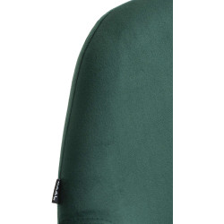 Juego de 2 taburetes de bar Braga, de terciopelo, blanco/verde oscuro