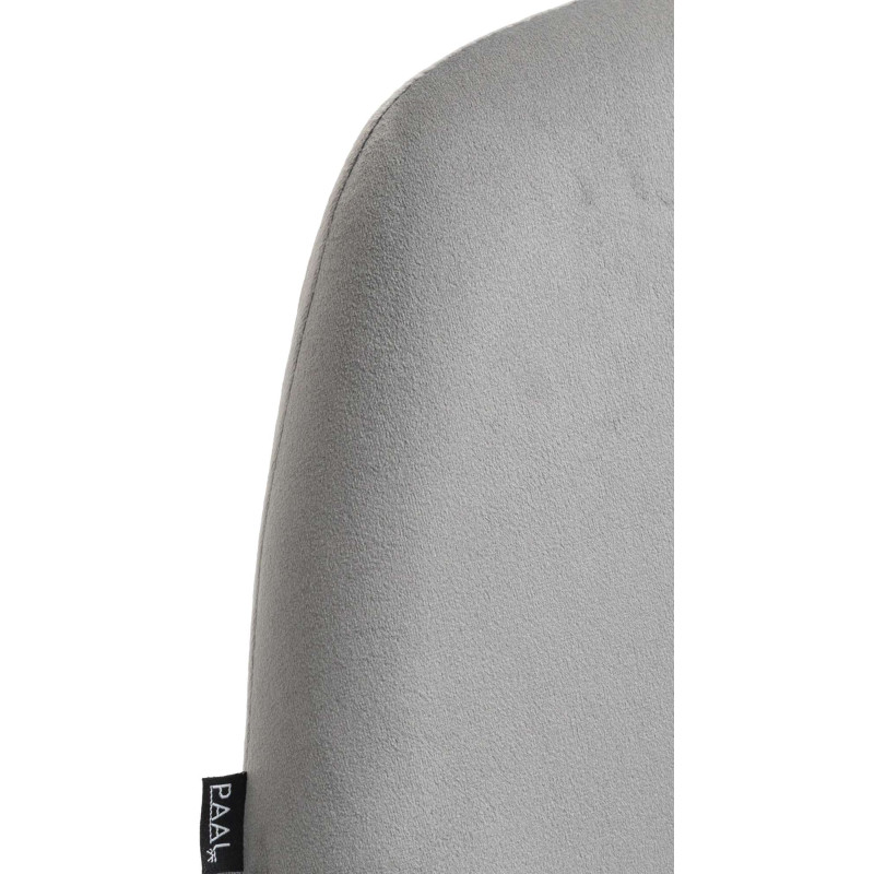 Ensemble de 2 tabourets de bar Braga en velours, blanc/gris