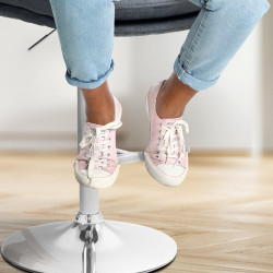 Ensemble de 2 tabourets de bar en velours Damar, chromés gris foncé