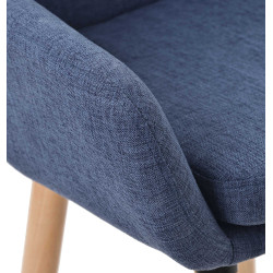 Banqueta de bar Grant, tecido azul escuro