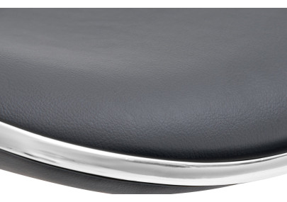 Tabouret de bar Shanghai, similicuir, blanc/gris