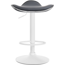 Tabouret de bar Shanghai, similicuir, blanc gris