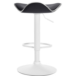 Tabouret de bar Shanghai, similicuir, blanc/noir