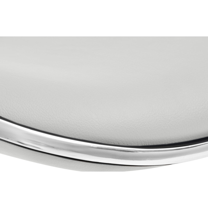Tabouret de bar Shanghai, similicuir, blanc blanc