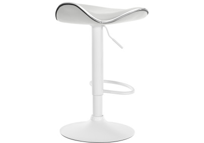 Tabouret de bar Shanghai, similicuir, blanc